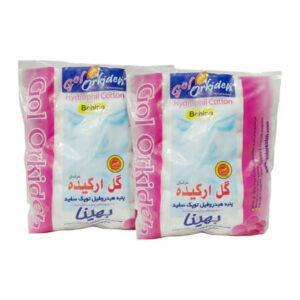 پنبه هیدروفیل بهداشتی گل ارکیده مدل بهینا بسته 2 عددی